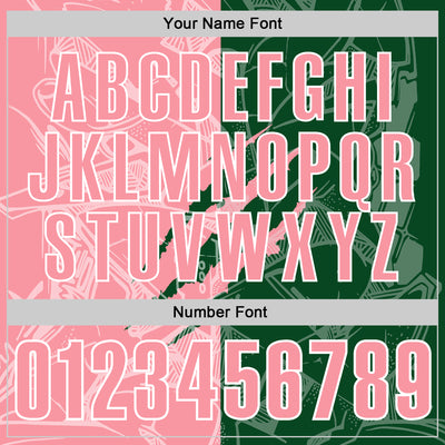 Custom Graffiti Pattern Medium Pink Green-White 3D Scratch Performance Polo Shirt