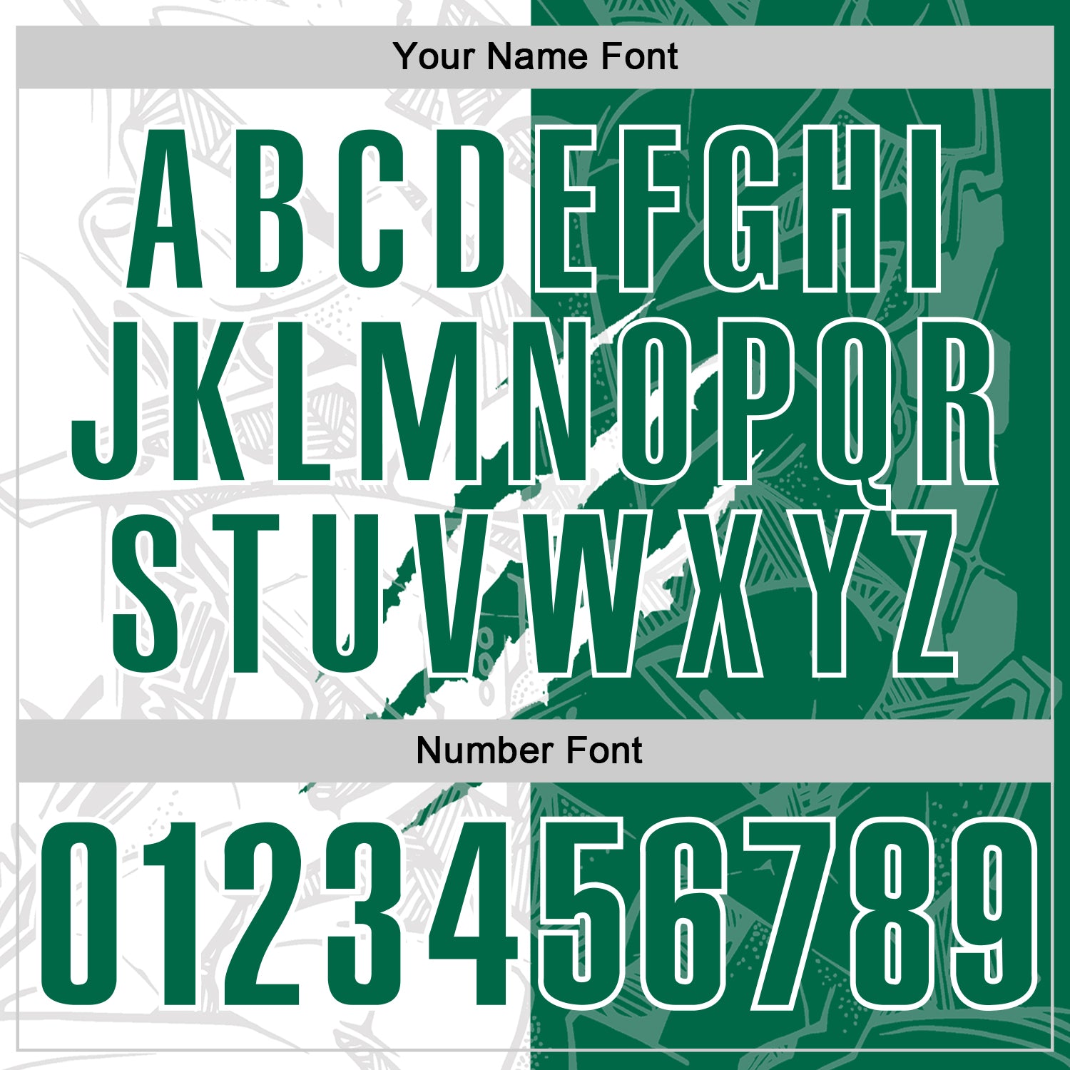 Custom Graffiti Pattern Kelly Green-White 3D Scratch Performance Polo Shirt