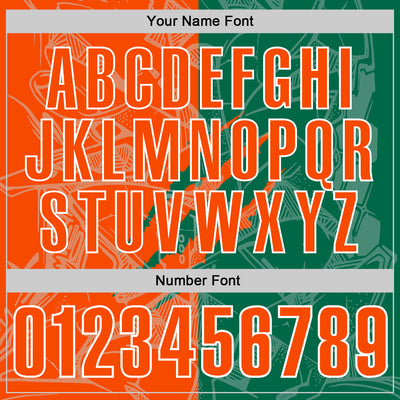 Custom Graffiti Pattern Orange Kelly Green-White 3D Scratch Performance Polo Shirt