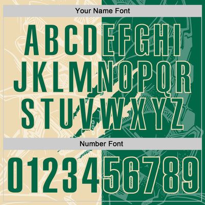 Custom Graffiti Pattern Kelly Green-Cream 3D Scratch Performance Polo Shirt