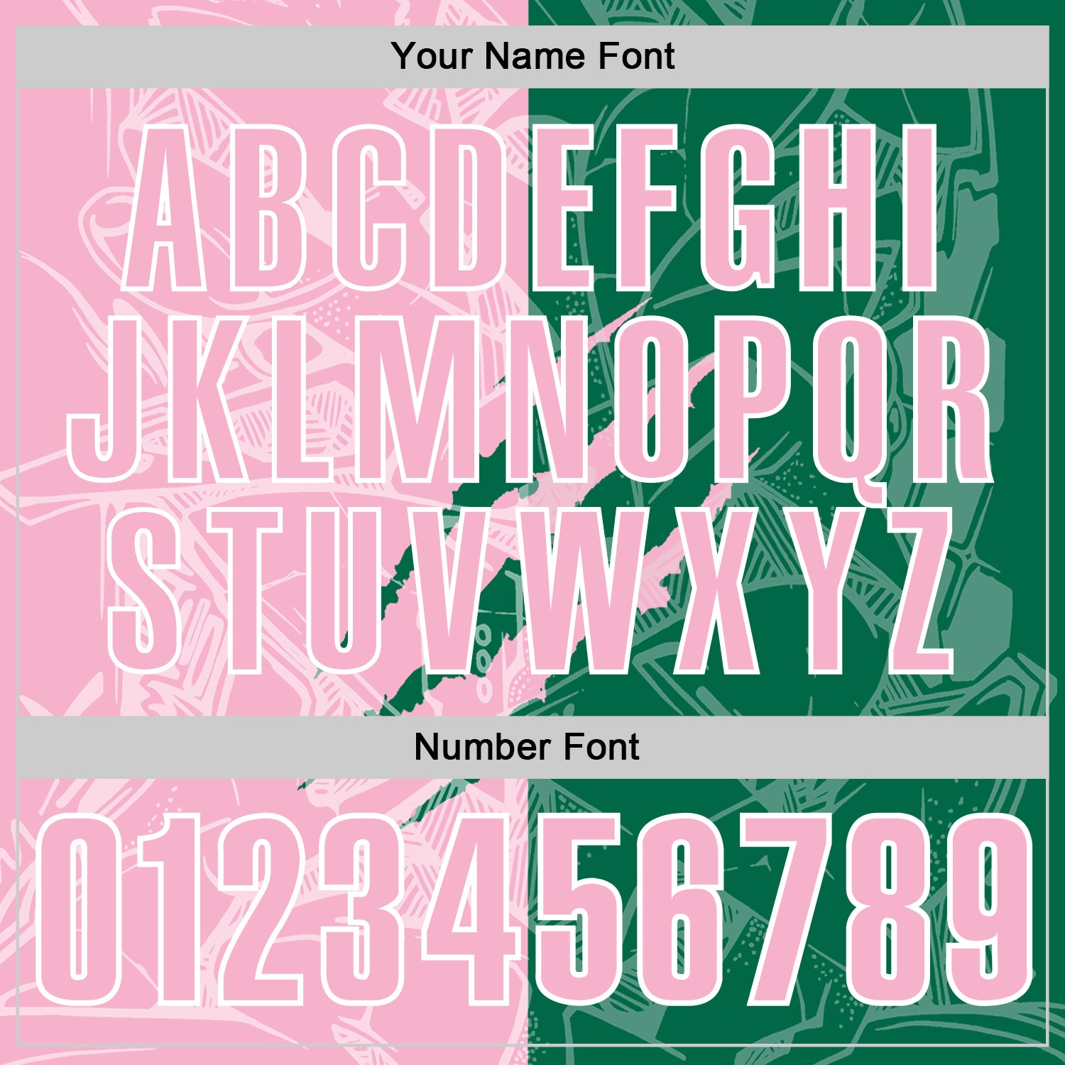 Custom Graffiti Pattern Light Pink Kelly Green-White 3D Scratch Performance Polo Shirt