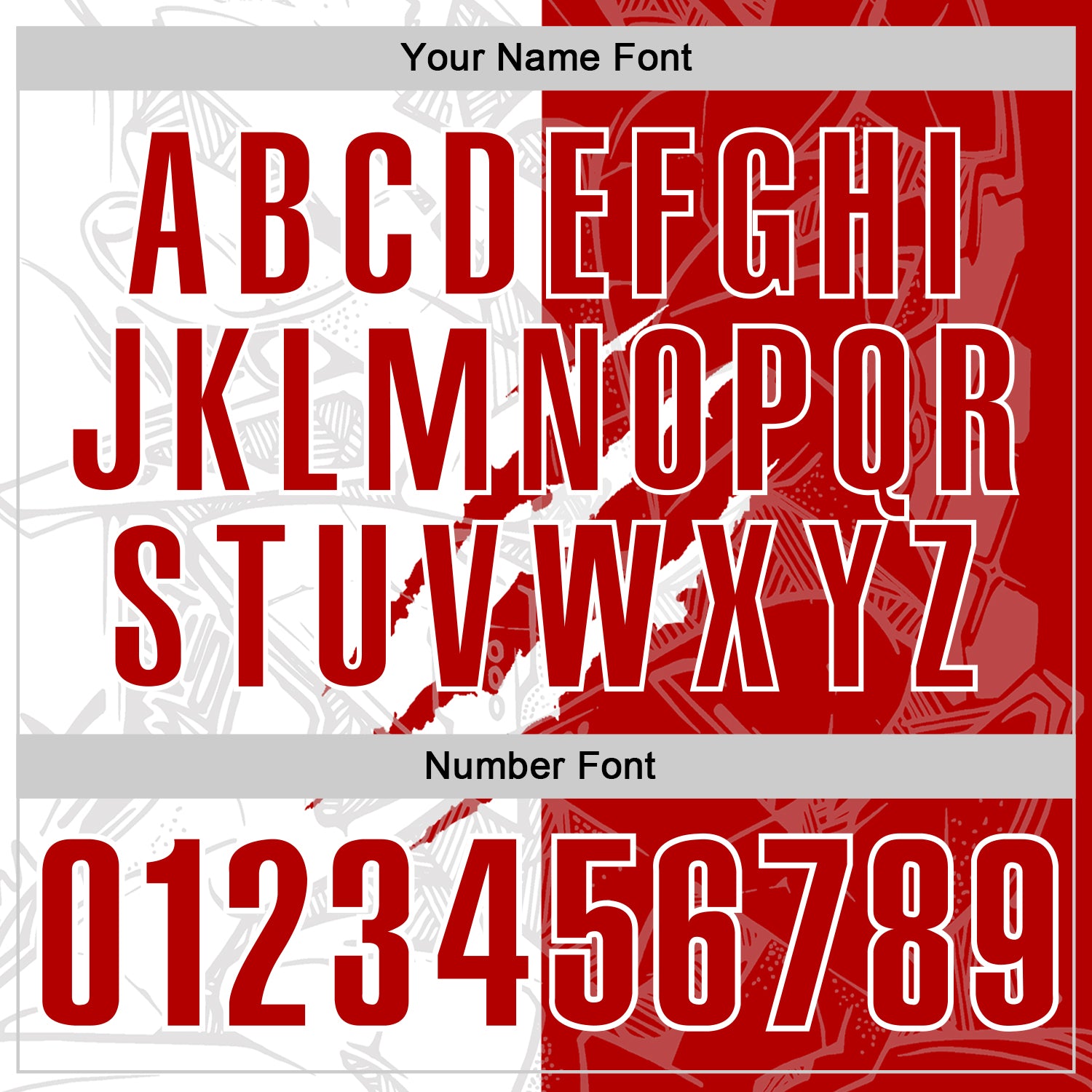 Custom Graffiti Pattern Red-White 3D Scratch Performance Polo Shirt