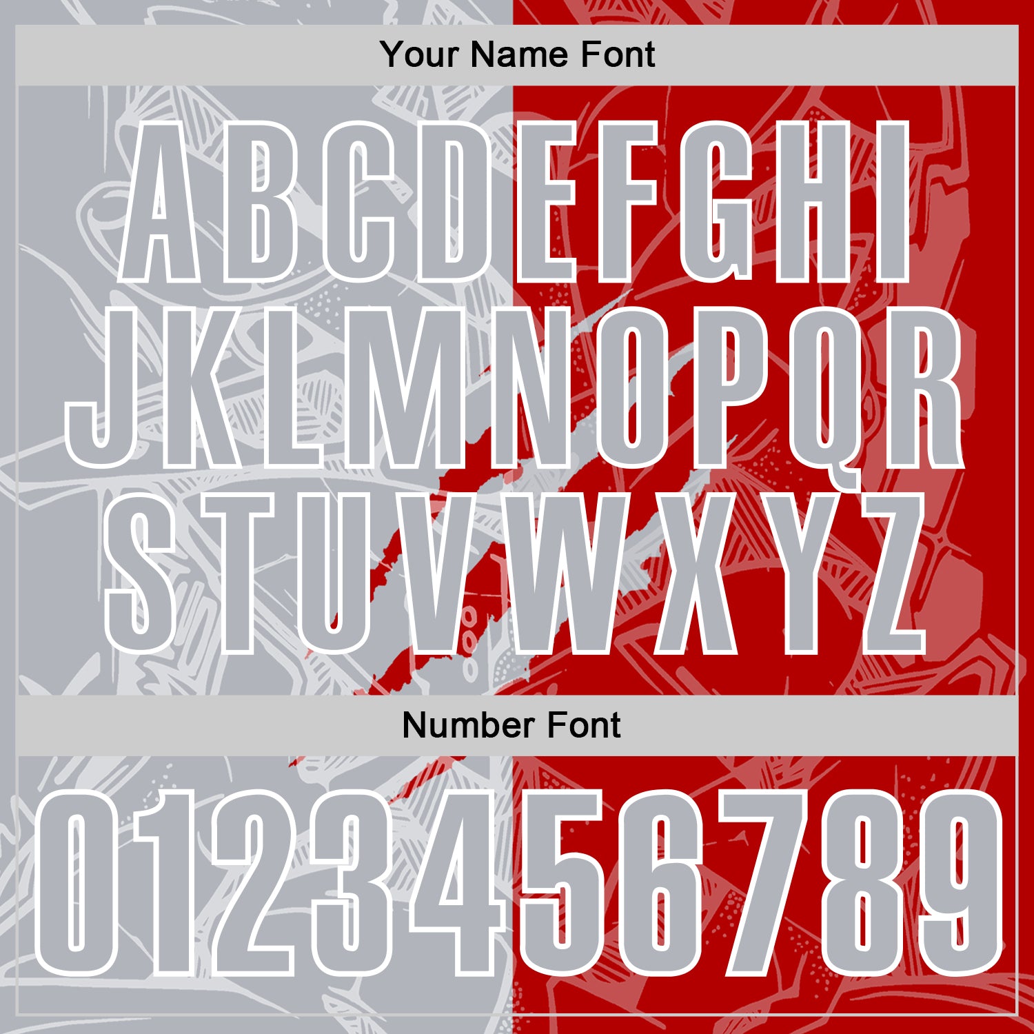 Custom Graffiti Pattern Gray Red-White 3D Scratch Performance Polo Shirt