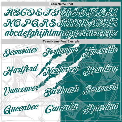 Custom Graffiti Pattern Teal-White 3D Scratch Performance Polo Shirt