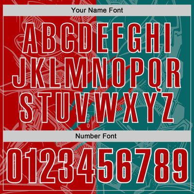 Custom Graffiti Pattern Red Teal-White 3D Scratch Performance Polo Shirt