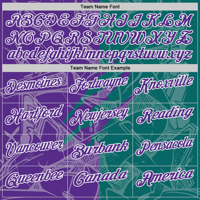 Custom Graffiti Pattern Purple Teal-White 3D Scratch Performance Polo Shirt