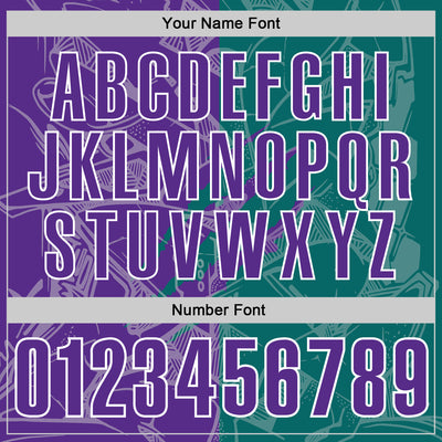 Custom Graffiti Pattern Purple Teal-White 3D Scratch Performance Polo Shirt