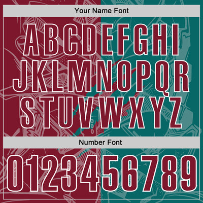 Custom Graffiti Pattern Crimson Teal-White 3D Scratch Performance Polo Shirt