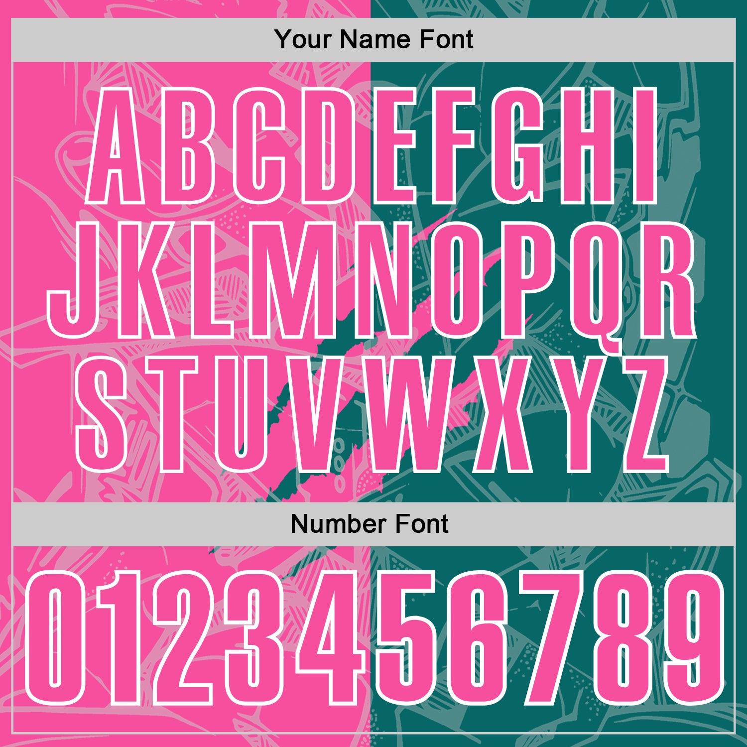 Custom Graffiti Pattern Pink Teal-White 3D Scratch Performance Polo Shirt