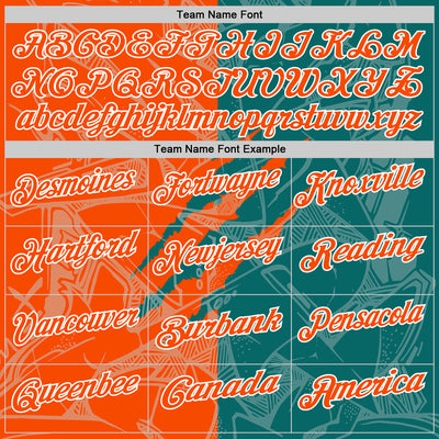 Custom Graffiti Pattern Orange Teal-White 3D Scratch Performance Polo Shirt