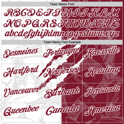 Custom Graffiti Pattern Crimson-White 3D Scratch Performance Polo Shirt