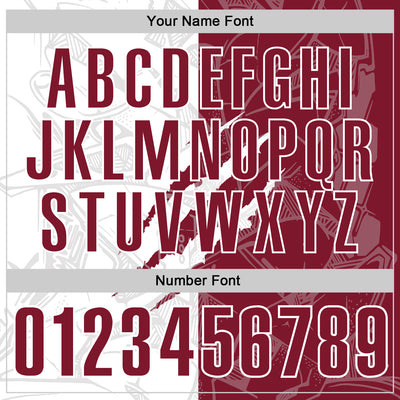 Custom Graffiti Pattern Crimson-White 3D Scratch Performance Polo Shirt