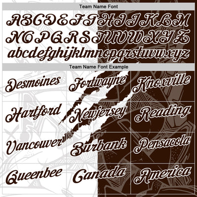 Custom Graffiti Pattern Brown-White 3D Scratch Performance Polo Shirt