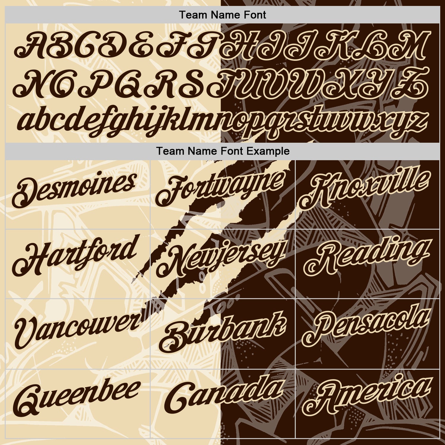 Custom Graffiti Pattern Brown-Cream 3D Scratch Performance Polo Shirt