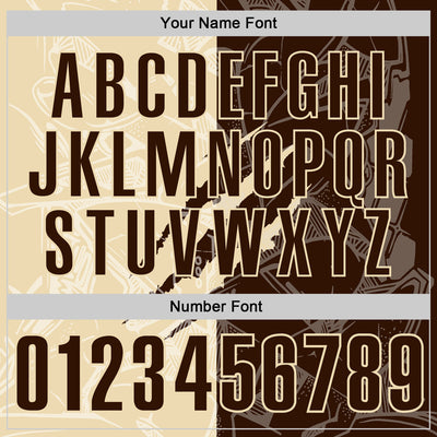 Custom Graffiti Pattern Brown-Cream 3D Scratch Performance Polo Shirt