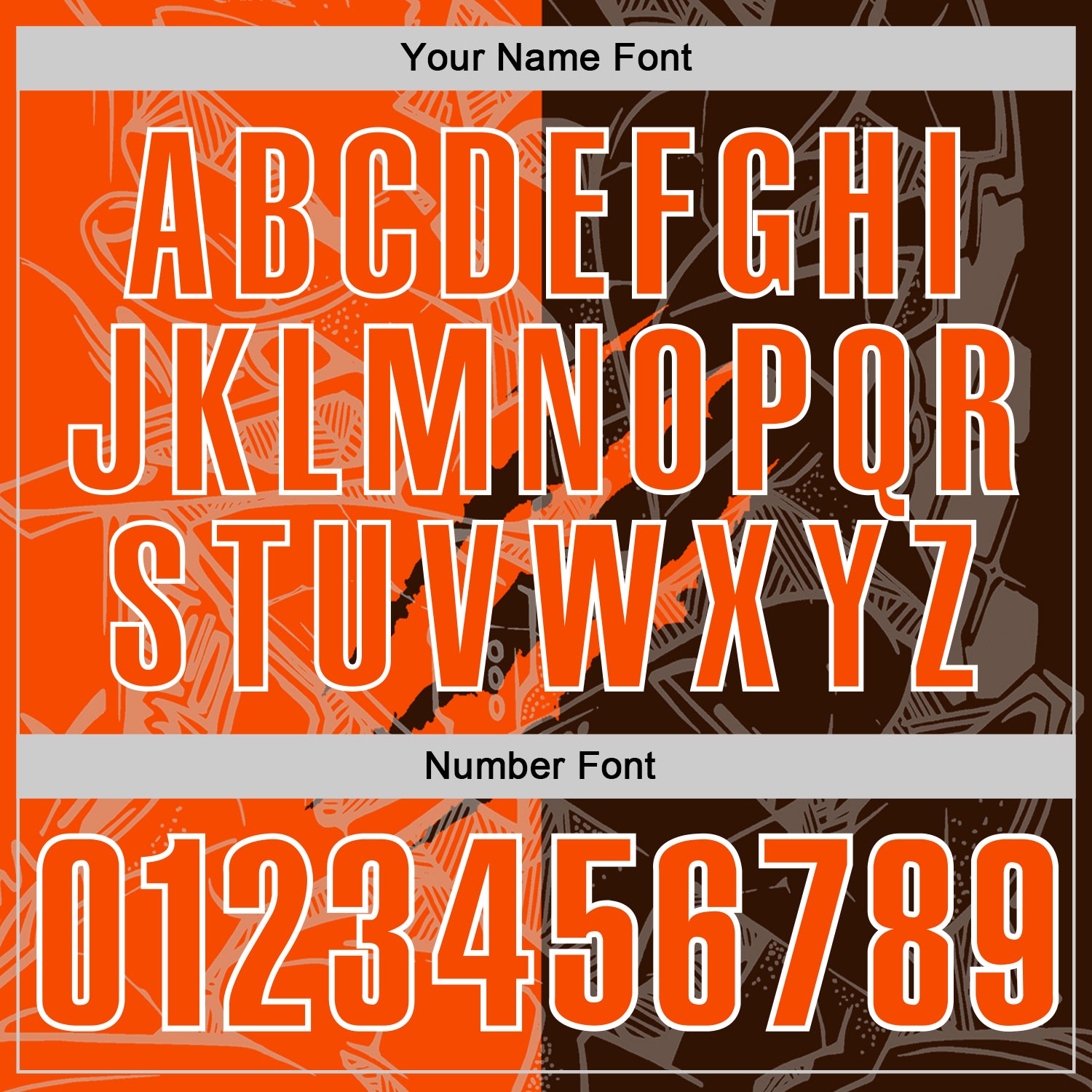 Custom Graffiti Pattern Orange Brown-White 3D Scratch Performance Polo Shirt