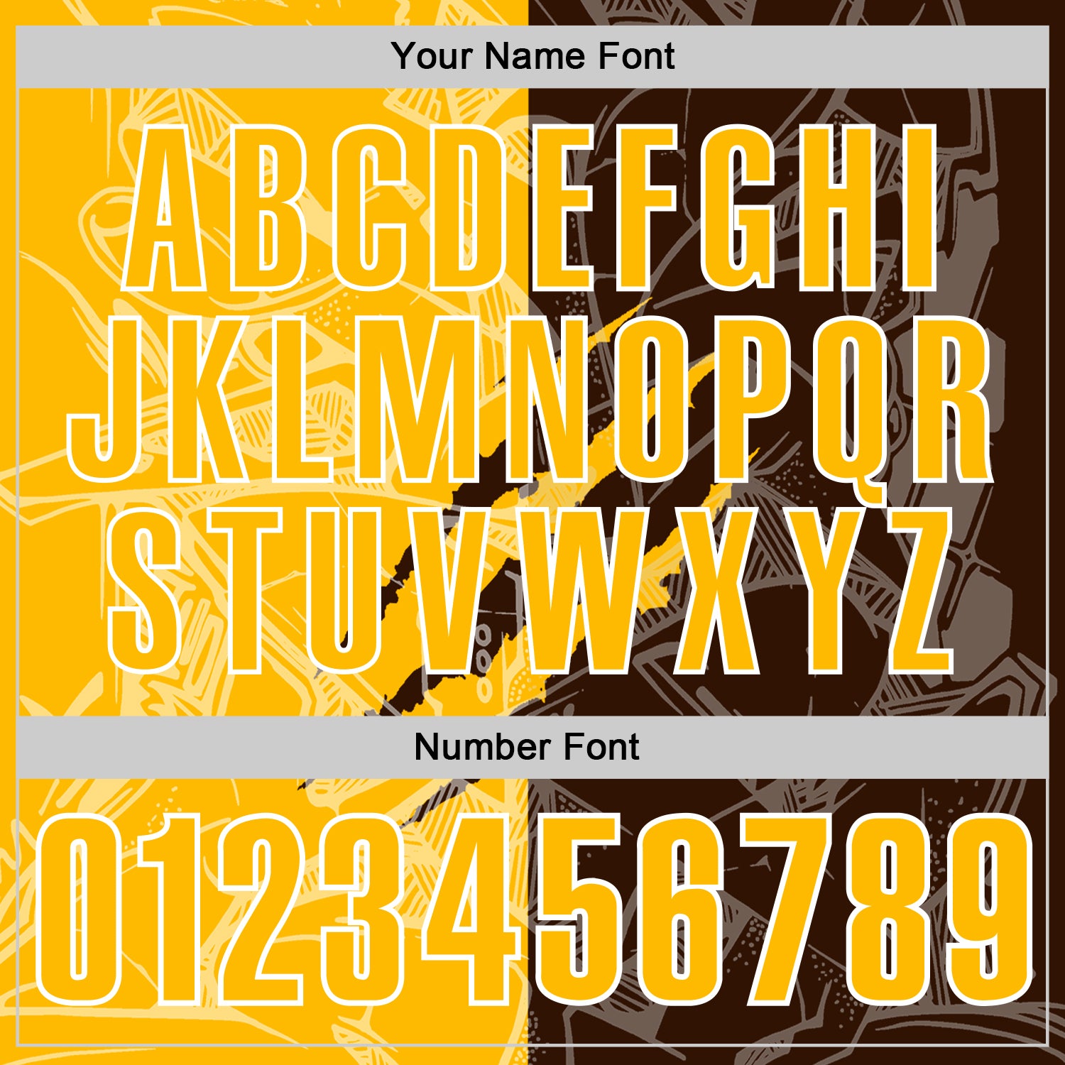 Custom Graffiti Pattern Gold Brown-White 3D Scratch Performance Polo Shirt