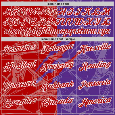 Custom Graffiti Pattern Red Purple-White 3D Scratch Performance Polo Shirt