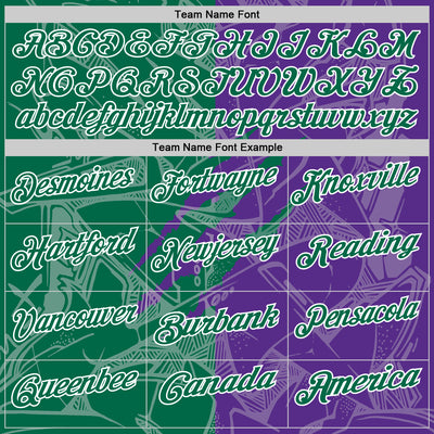 Custom Graffiti Pattern Kelly Green Purple-White 3D Scratch Performance Polo Shirt