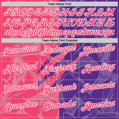 Custom Graffiti Pattern Neon Pink Purple-White 3D Scratch Performance Polo Shirt