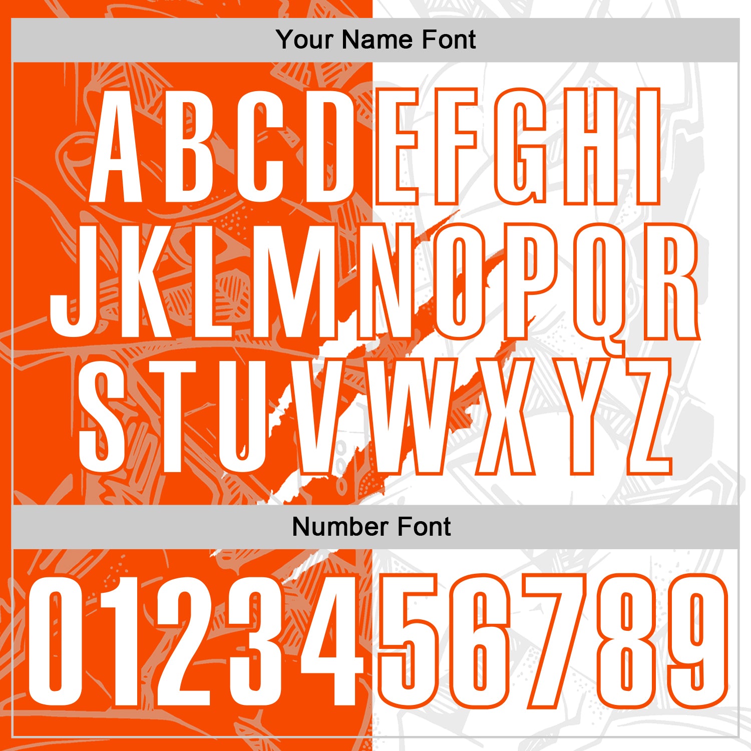 Custom Graffiti Pattern White-Orange 3D Scratch Performance Polo Shirt