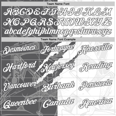 Custom Graffiti Pattern White-Steel Gray 3D Scratch Performance Polo Shirt