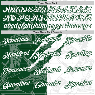 Custom Graffiti Pattern White-Green 3D Scratch Performance Polo Shirt