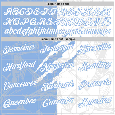 Custom Graffiti Pattern White-Light Blue 3D Scratch Performance Polo Shirt