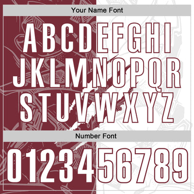 Custom Graffiti Pattern White-Burgundy 3D Scratch Performance Polo Shirt