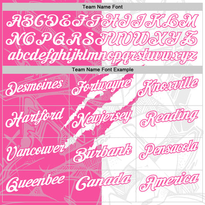 Custom Graffiti Pattern White-Pink 3D Scratch Performance Polo Shirt