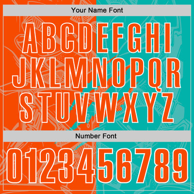 Custom Graffiti Pattern Orange Aqua-White 3D Scratch Performance Polo Shirt