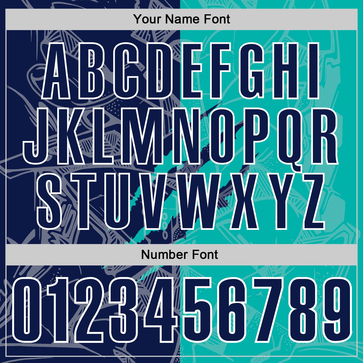 Custom Graffiti Pattern Navy Aqua-White 3D Scratch Performance Polo Shirt