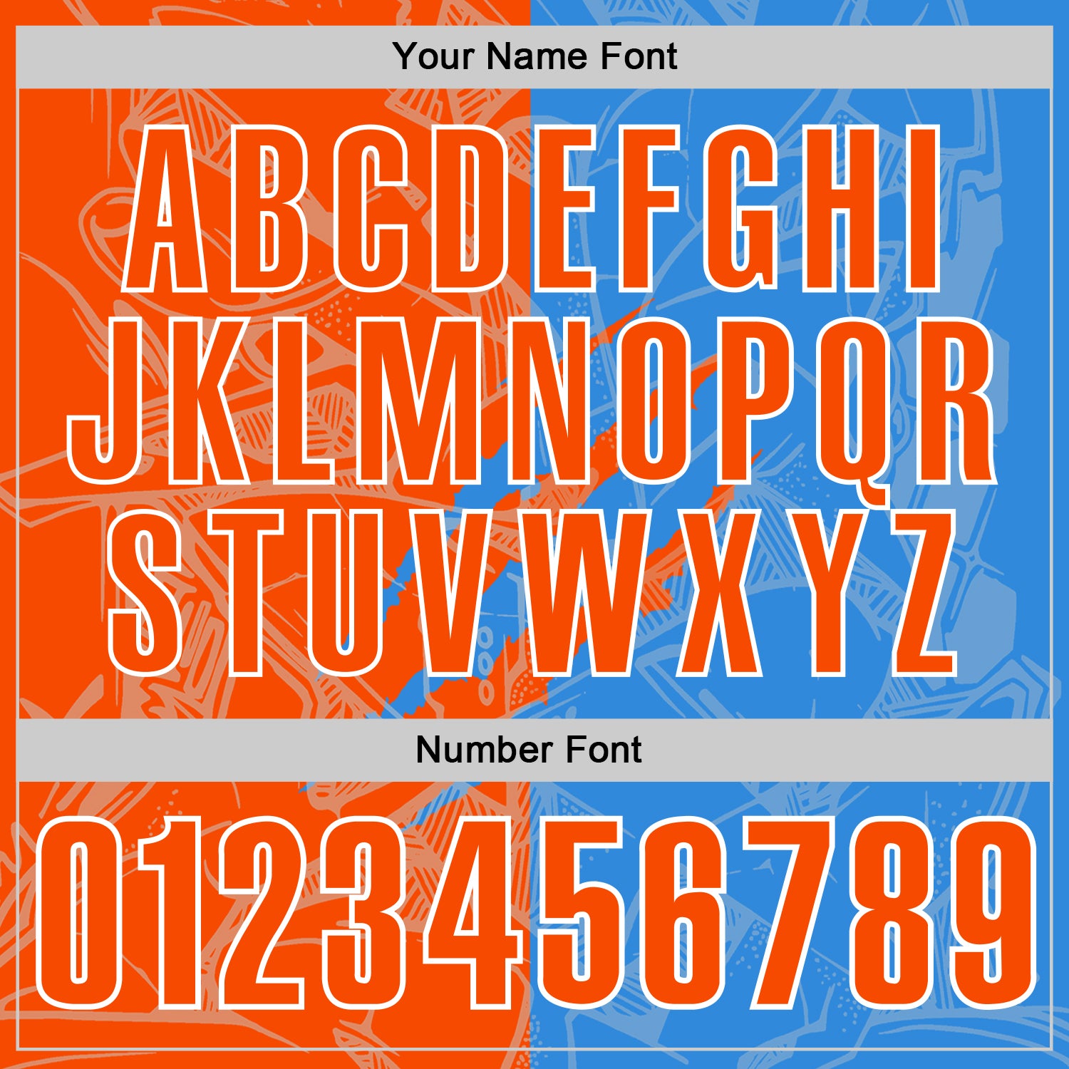 Custom Graffiti Pattern Orange Powder Blue-White 3D Scratch Performance Polo Shirt