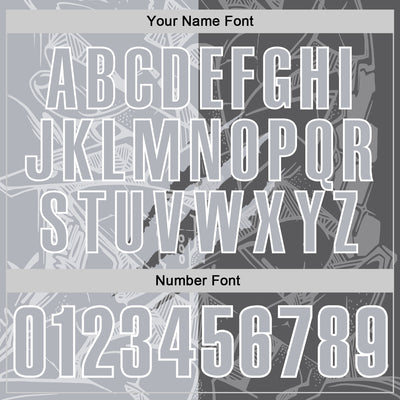 Custom Graffiti Pattern Gray Steel Gray-White 3D Scratch Performance Polo Shirt