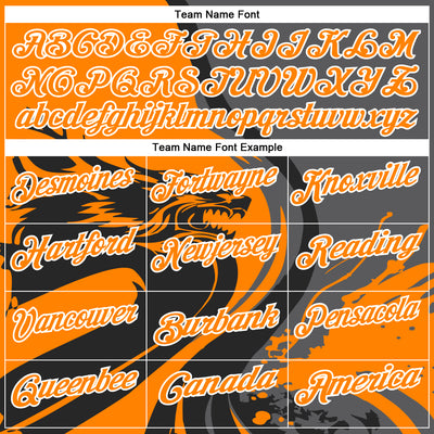 Custom Black Bay Orange Steel Gray-White 3D Pattern Design Animal Wolf And Splash Performance Polo Shirt