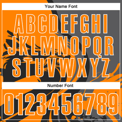 Custom Black Bay Orange Steel Gray-White 3D Pattern Design Animal Wolf And Splash Performance Polo Shirt