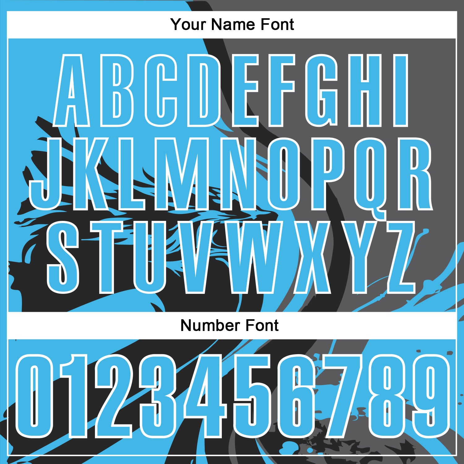 Custom Black Sky Blue Steel Gray-White 3D Pattern Design Animal Wolf And Splash Performance Polo Shirt