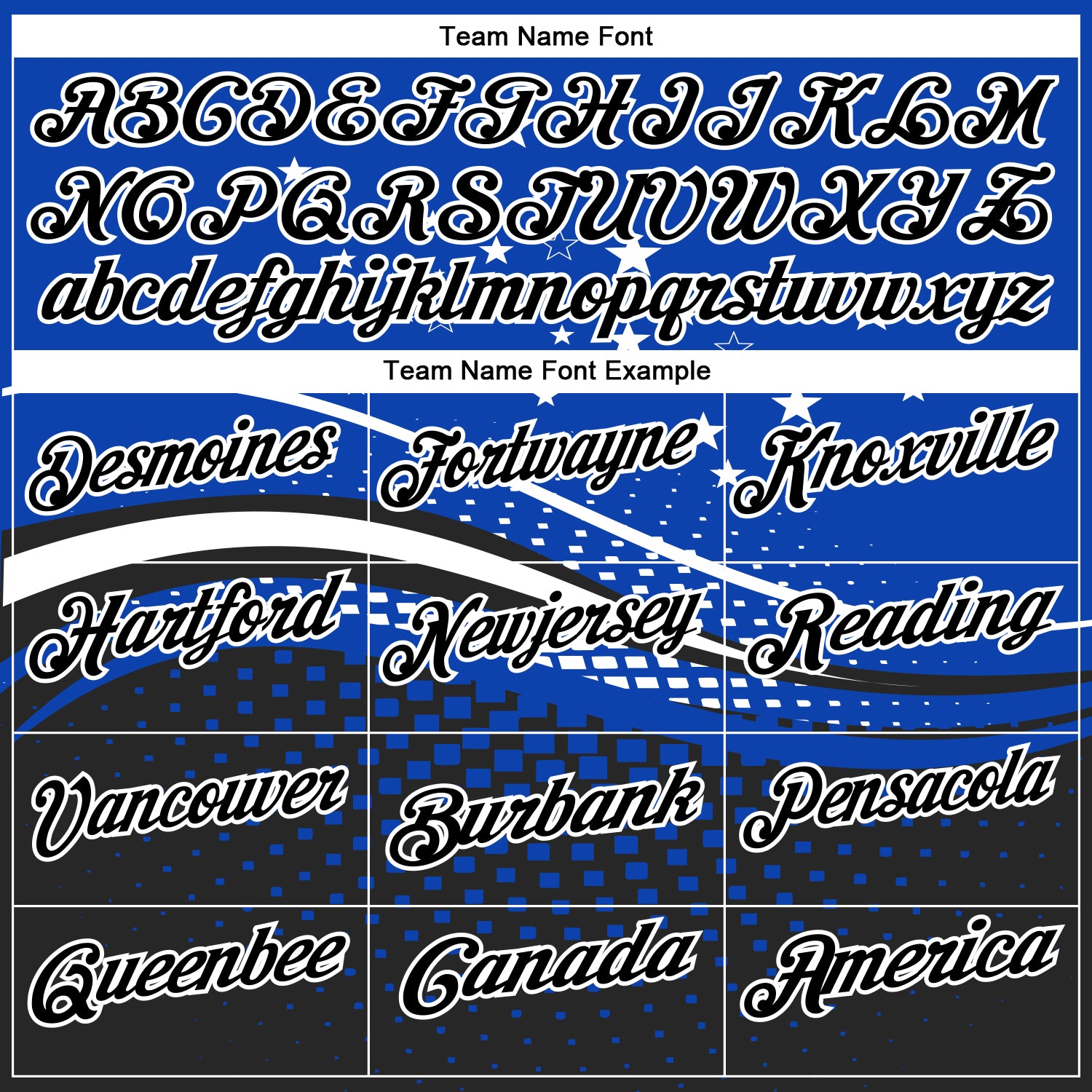 Custom Thunder Blue Black-White 3D Pattern Design Star And Geometric Shapes Performance Polo Shirt