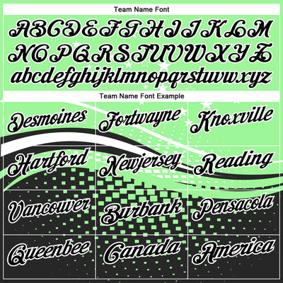 Custom Pea Green Black-White 3D Pattern Design Star And Geometric Shapes Performance Polo Shirt