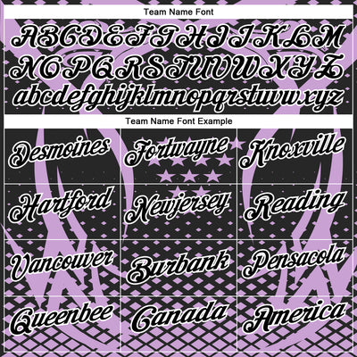 Custom Light Purple Black-White 3D Pattern Design Star And Geometric Shapes Performance Polo Shirt