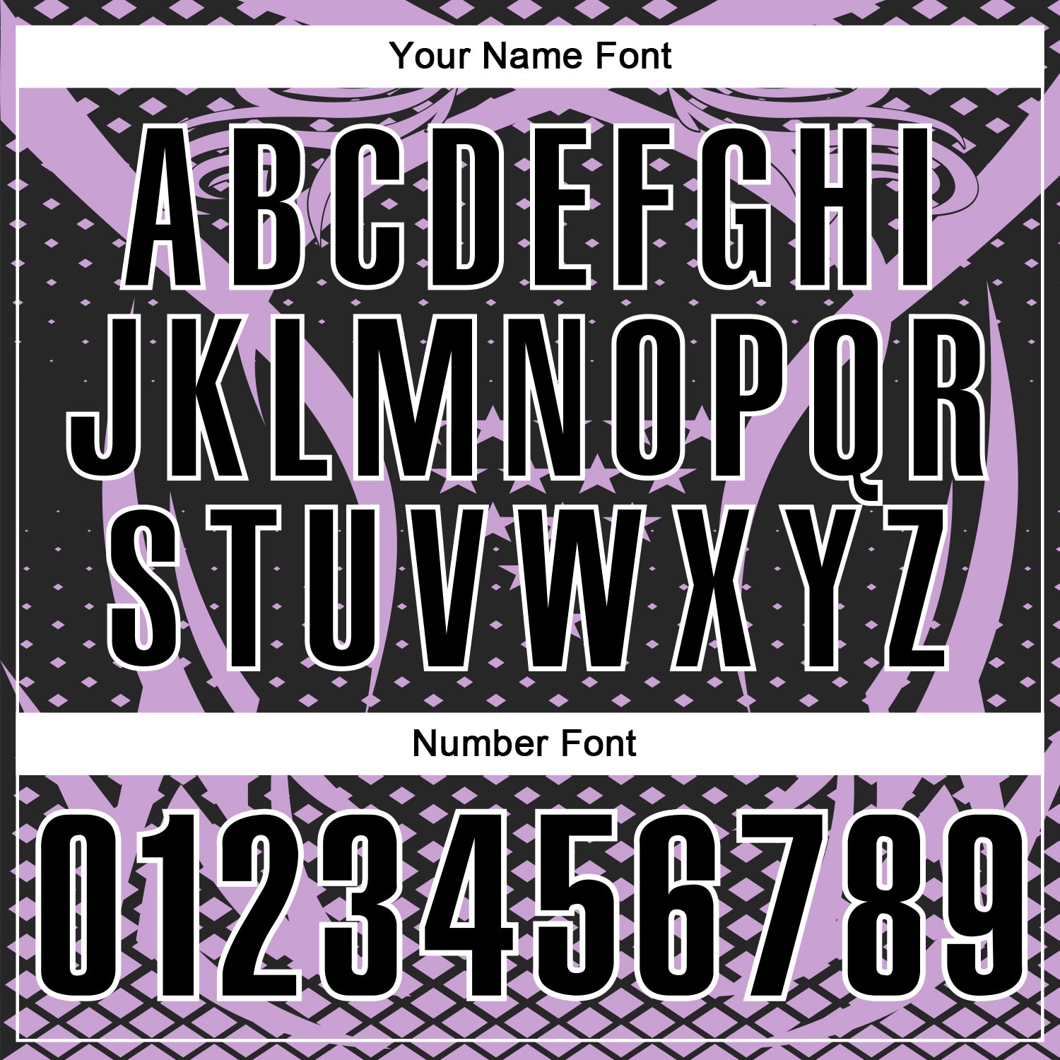 Custom Light Purple Black-White 3D Pattern Design Star And Geometric Shapes Performance Polo Shirt