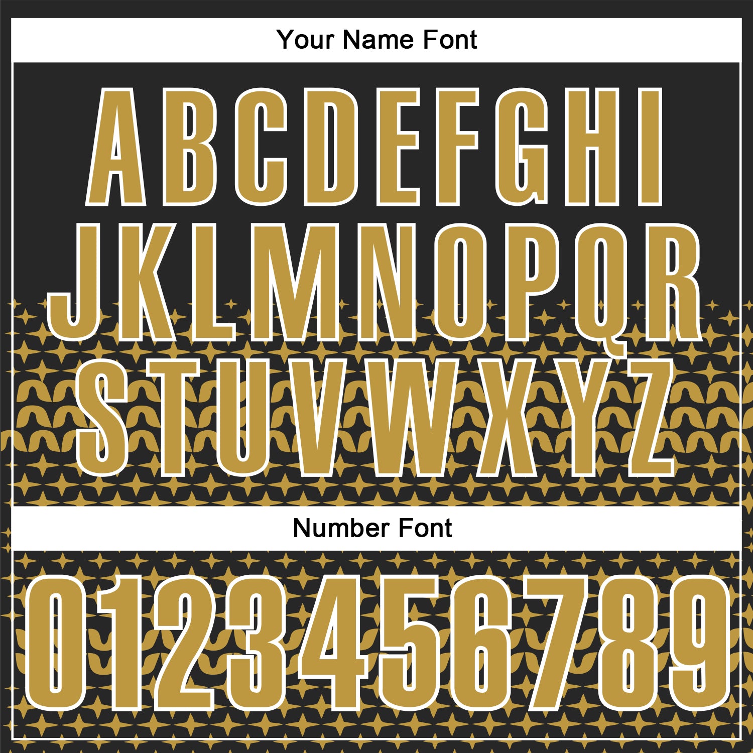 Custom Black Old Gold-White 3D Pattern Design Star Performance Polo Shirt