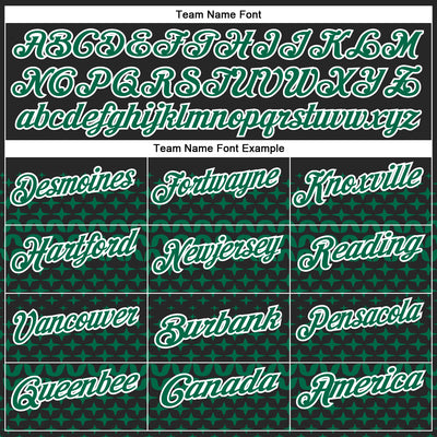 Custom Black Kelly Green-White 3D Pattern Design Star Performance Polo Shirt