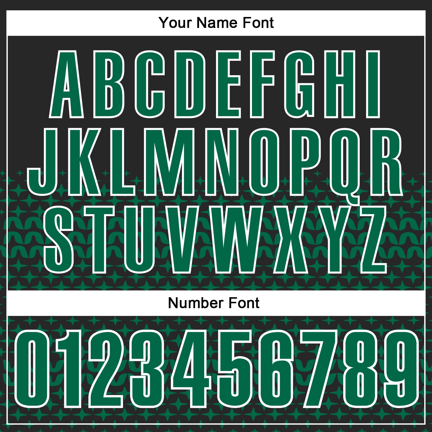 Custom Black Kelly Green-White 3D Pattern Design Star Performance Polo Shirt