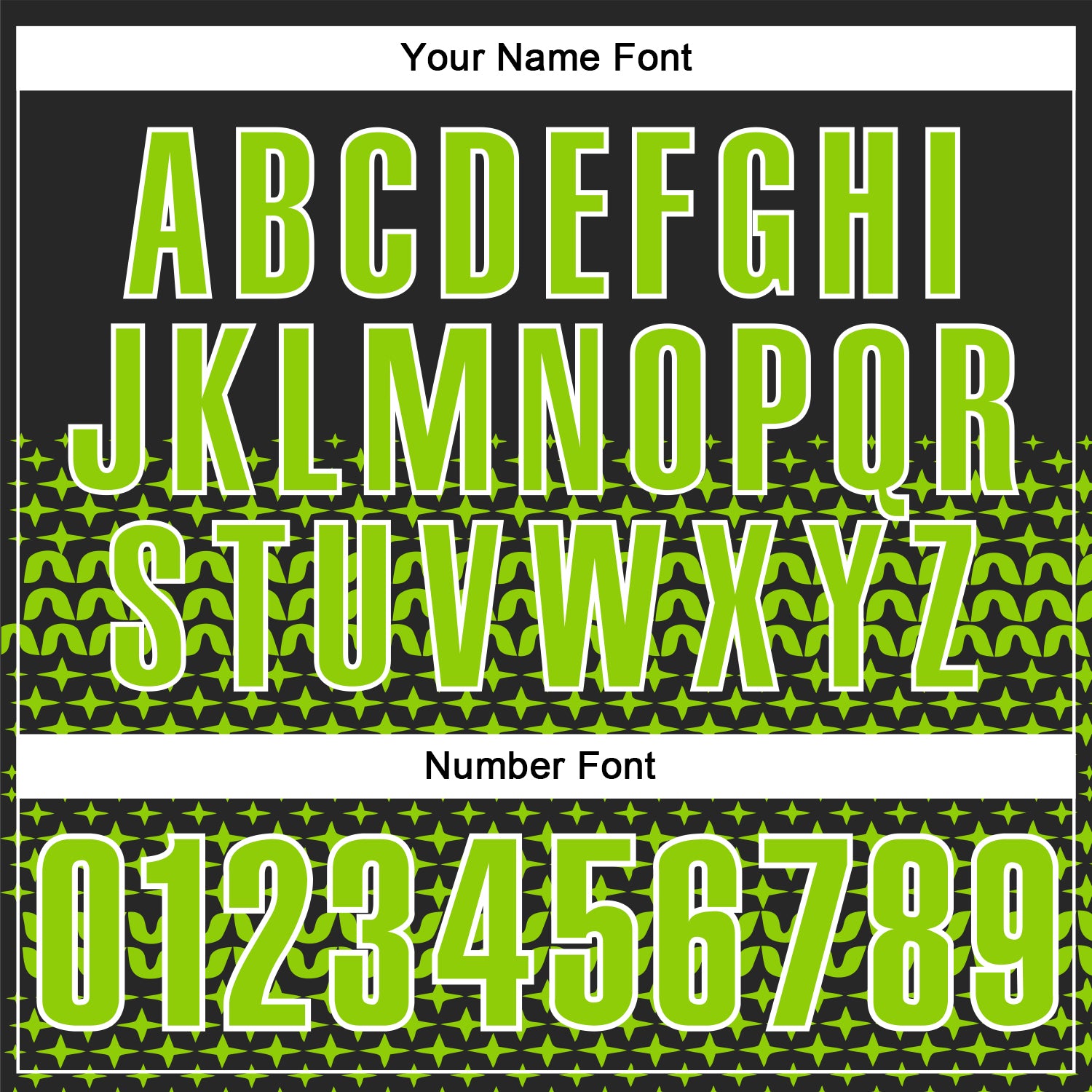 Custom Black Neon Green-White 3D Pattern Design Star Performance Polo Shirt