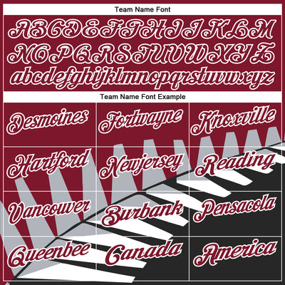 Custom Crimson Black Gray-White 3D Pattern Design Geometric Shapes Performance Polo Shirt