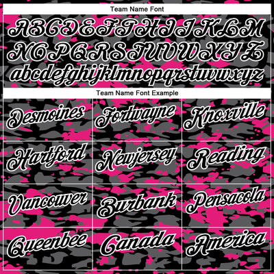 Custom Black Steel Gray Hot Pink-White 3D Pattern Design Splash Performance Polo Shirt