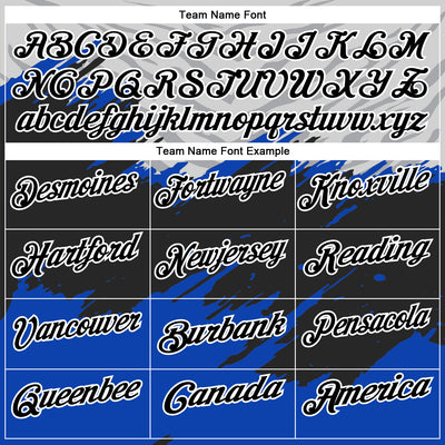 Custom Thunder Blue Black Gray-White 3D Pattern Design Splash Performance Polo Shirt