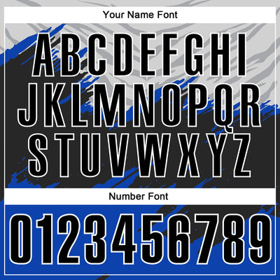 Custom Thunder Blue Black Gray-White 3D Pattern Design Splash Performance Polo Shirt