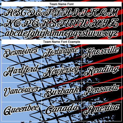 Custom Black Light Blue Red-White 3D Pattern Design Grid And Fragment Art Performance Polo Shirt